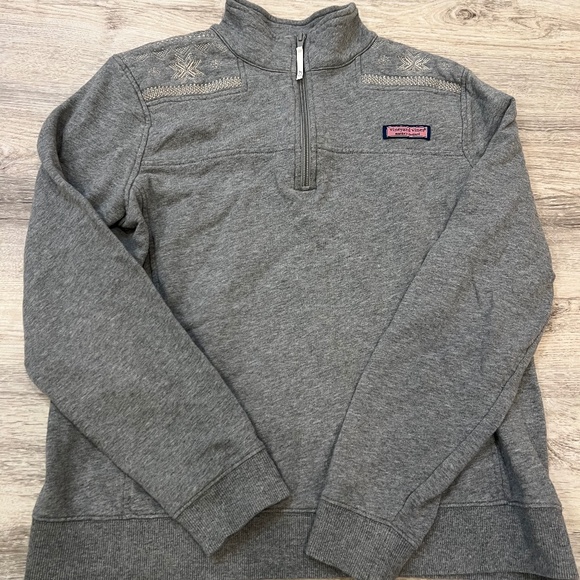 Vineyard Vines Popover Sweater Grey  Size Small - Picture 1 of 2
